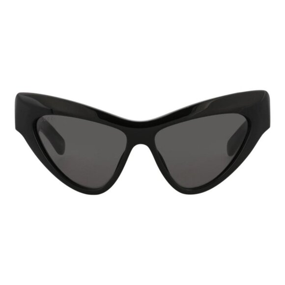 Gucci Womens Cat Eye Black Black Grey Fashion Designer Eyewear - Picture 1 of 4